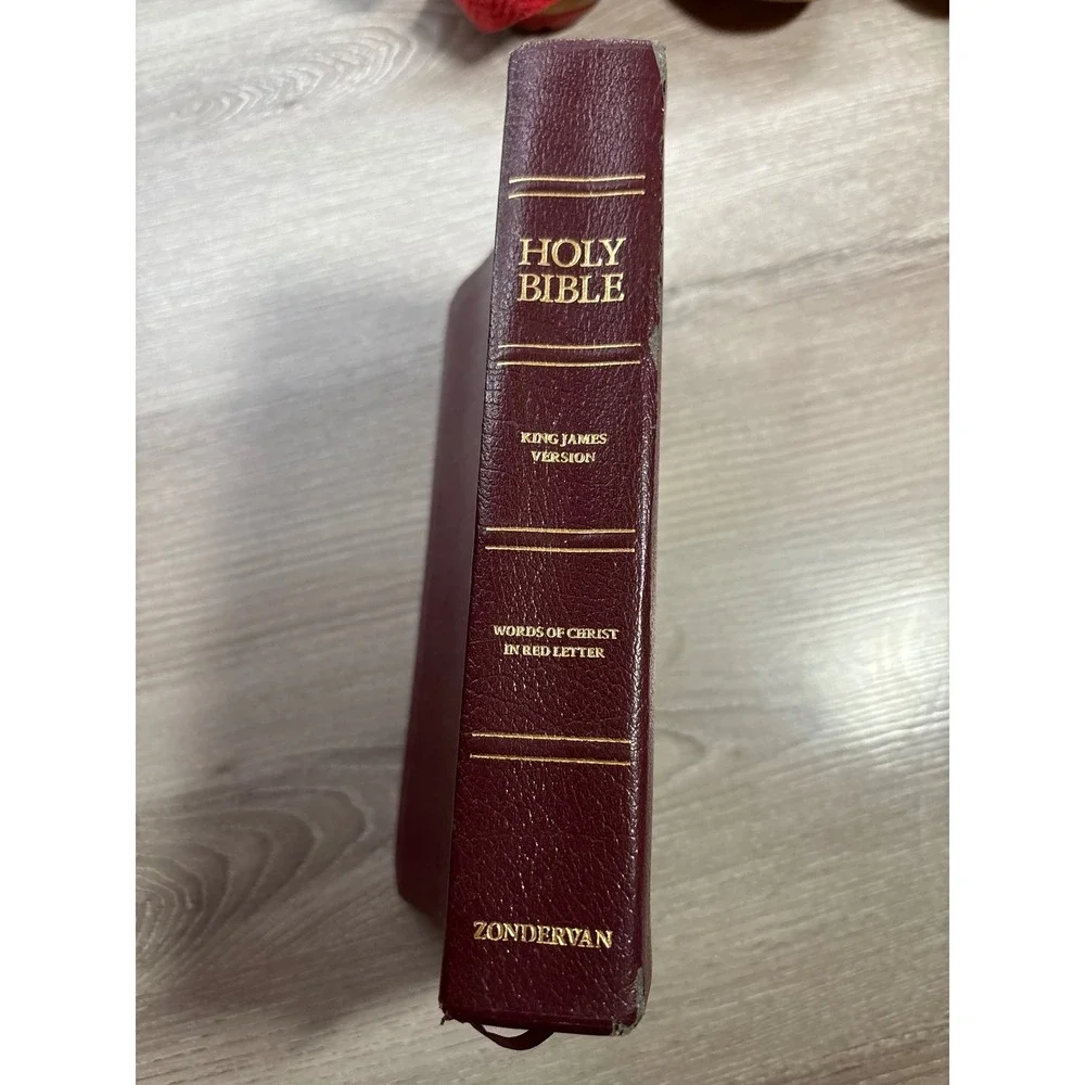Zondervan KJV Holy Bible Giant Print Classic Reference Red Letter Bonded Leather